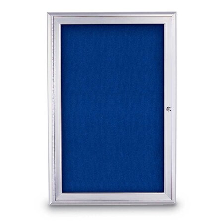 United Visual Products Sliding Door Indoor Enclosed Corkboard, 9 UV9029ACSH-BLACK-BUFF